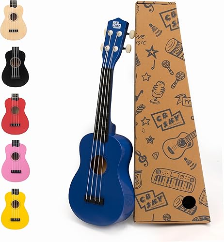 Miniatura 26 de Ukelele soprano 21"/53cm principiantes, estudiantes niños guitarra (rojo)