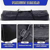 Vista 5 de Bolsa de soporte de luz de altavoz de 62 pulgadas con perla, bolsa de transporte de truss de algodón, funda de transporte con asa resistente y doble