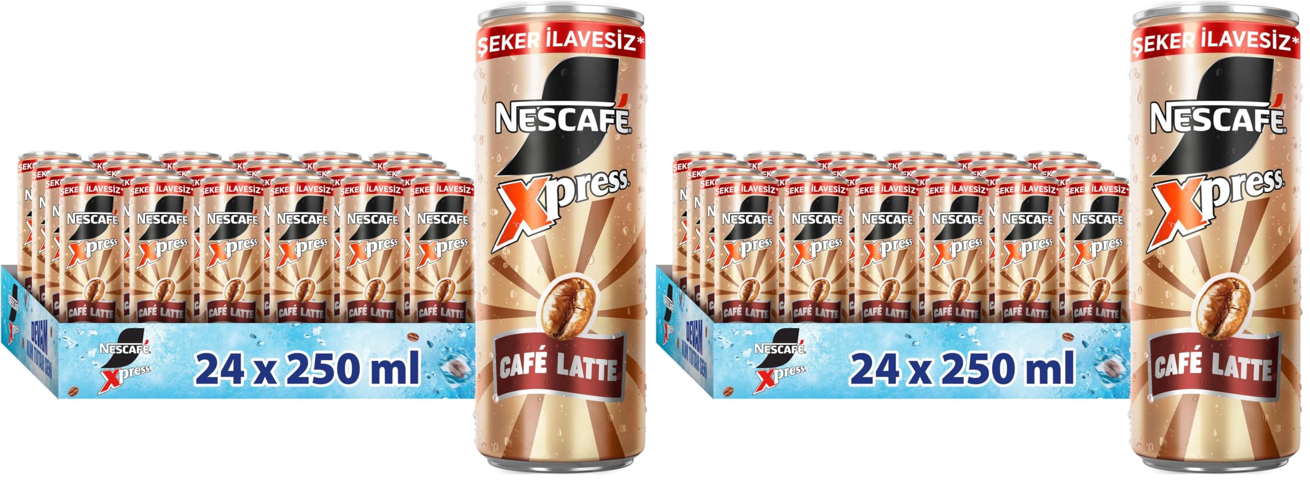 Nescafé Xpress Latte Şekersiz Soğuk Kahve 250 ml x 24 (2 paketi)