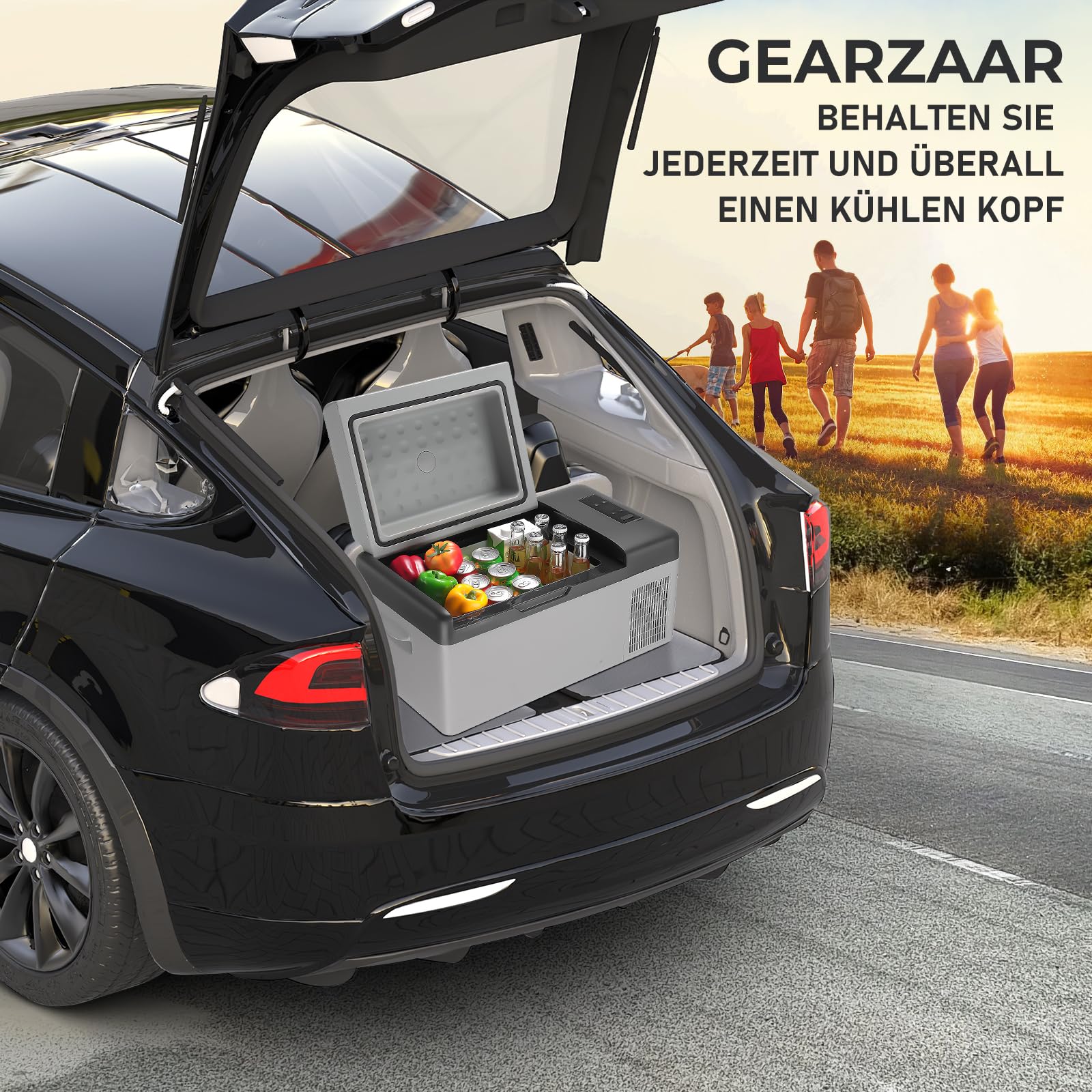 20L Kompressor Kühlbox 12/24V DC & 230V AC Mini Kühlschrank Klein Elektrische Camping-Gefrierbox Tragbare Gefrierschrank für Auto, Lkw, Boot, RV, Camping, Wohnmobil & Reisen, -20℃-20℃, APP Steuerung