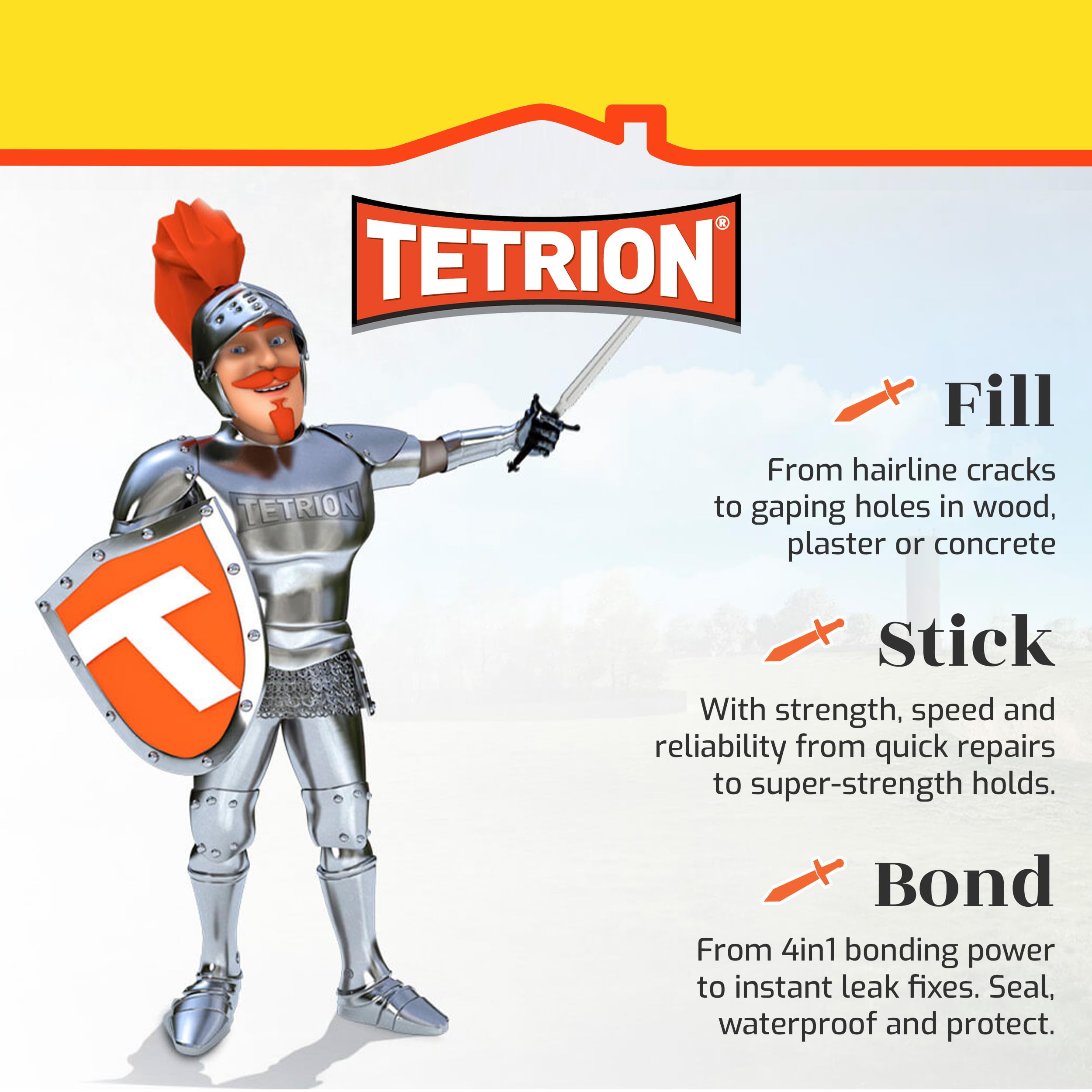 TETROSYL LTD Tetrion Powerfil 2K Strong Filler Rapid Cure 600 ml TKK600