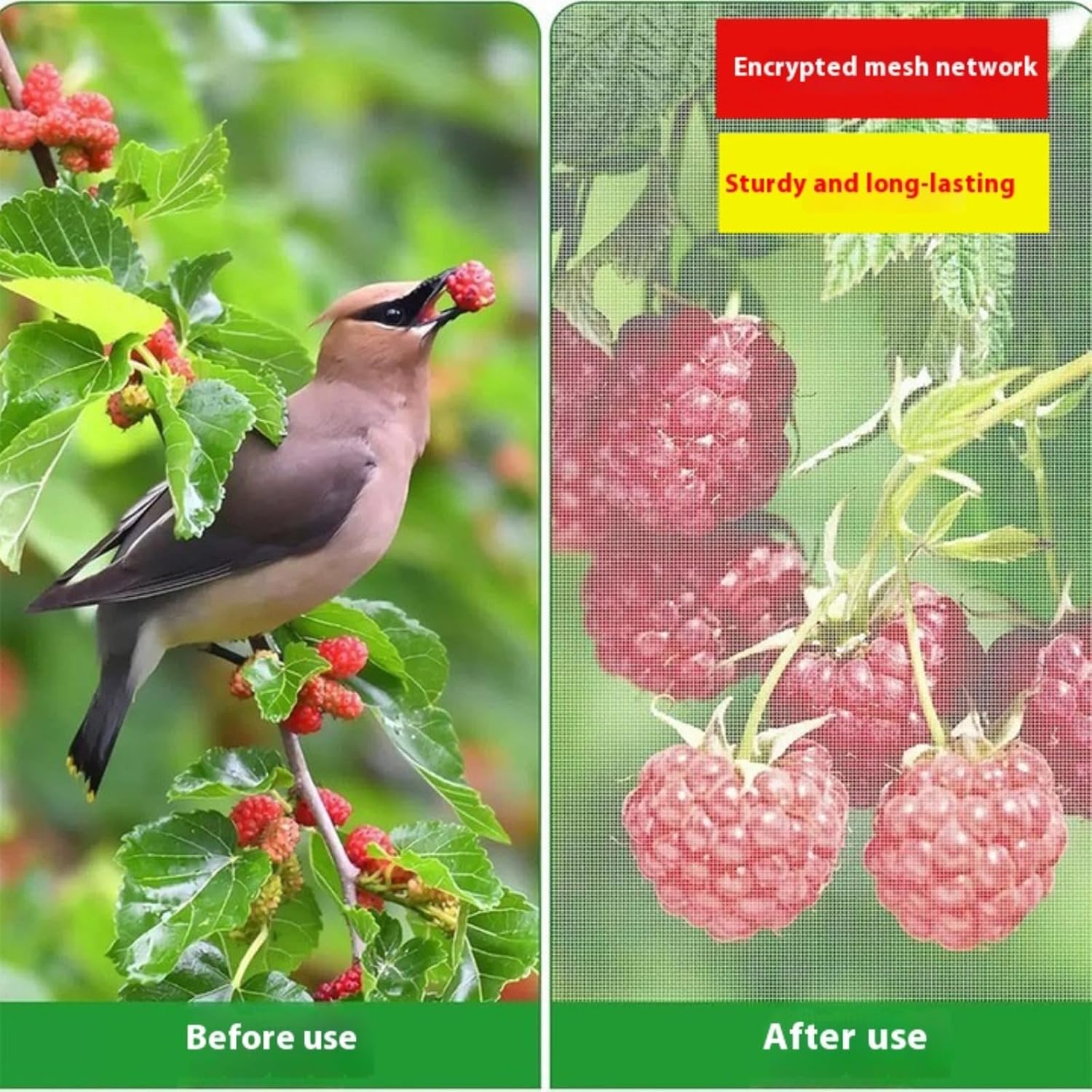 Fruit Tree Netting, 2 Pack Large Protection Net with Zipper Trees Shrubs & Flowers Garden ct Shield