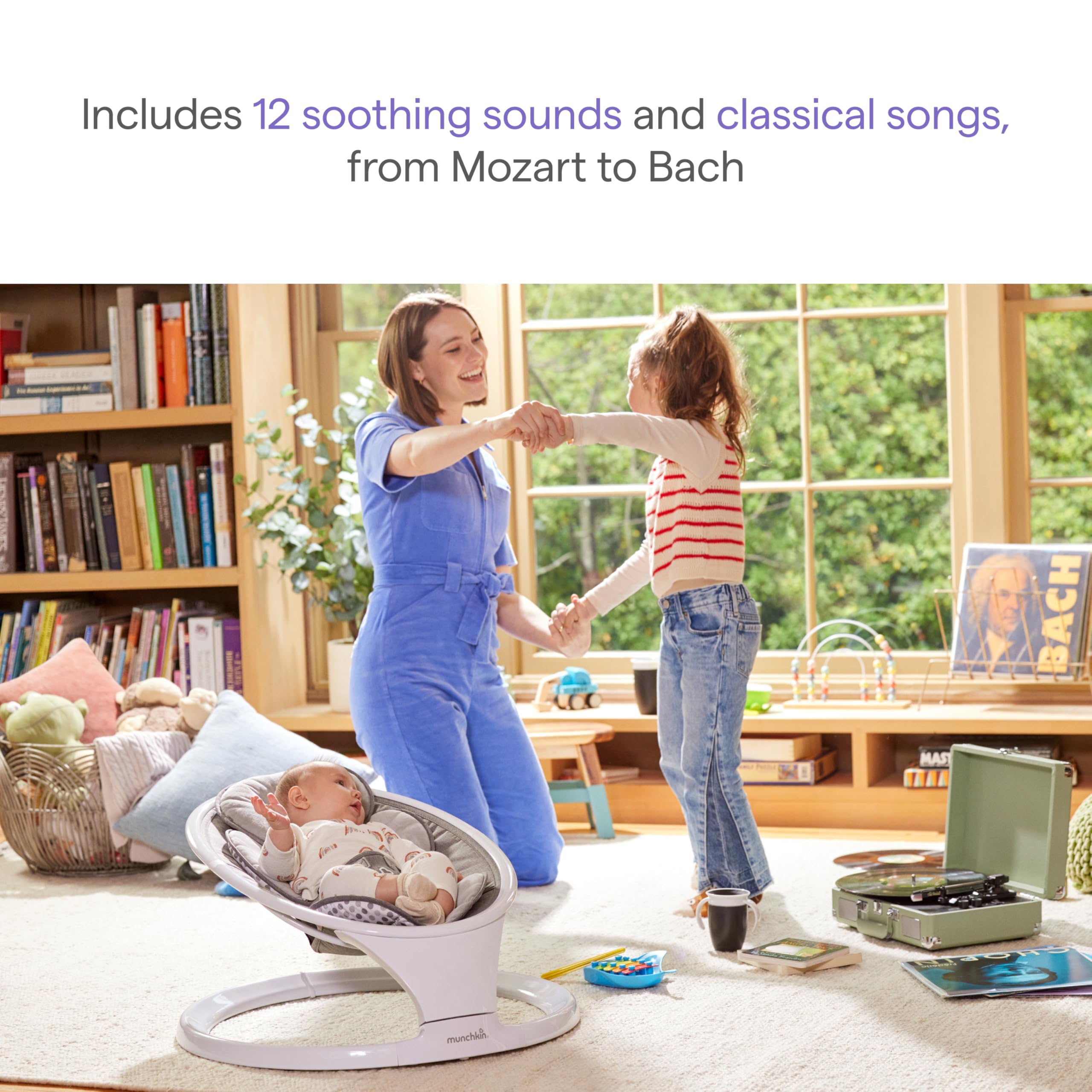 Amazon.com : Munchkin Electric Baby Swing, Portable and