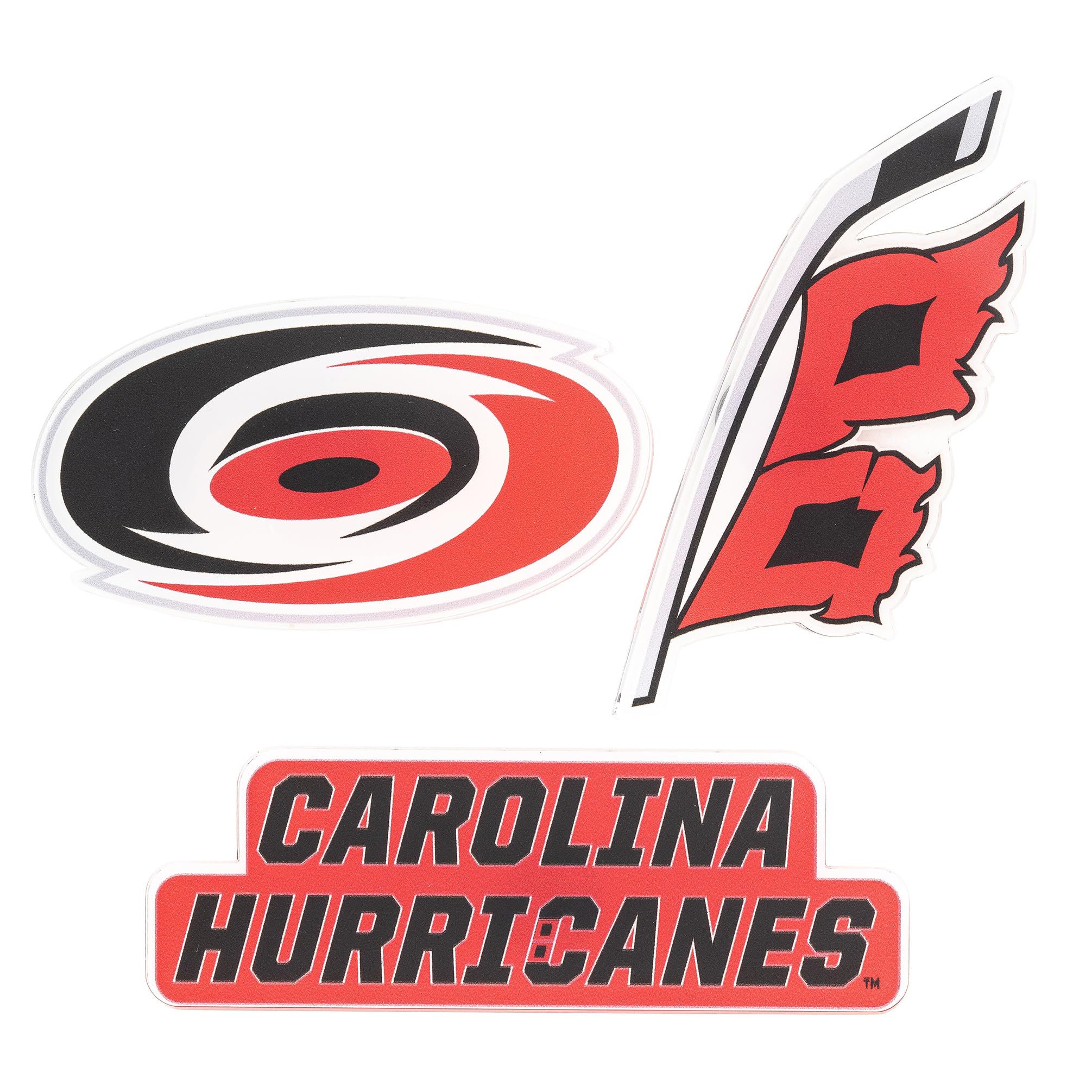 Desert Cactus Carolina Hurricanes Acrylic Magnet 3 Pack NHL National Hockey League Decorative Design Officially Licensed (Acrylic Magnet Set A)