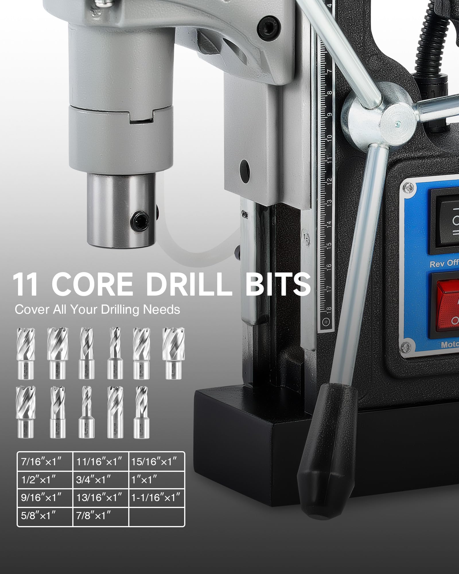 ZELCAN Mag Drill Press - 1550W, 2" Boring -5