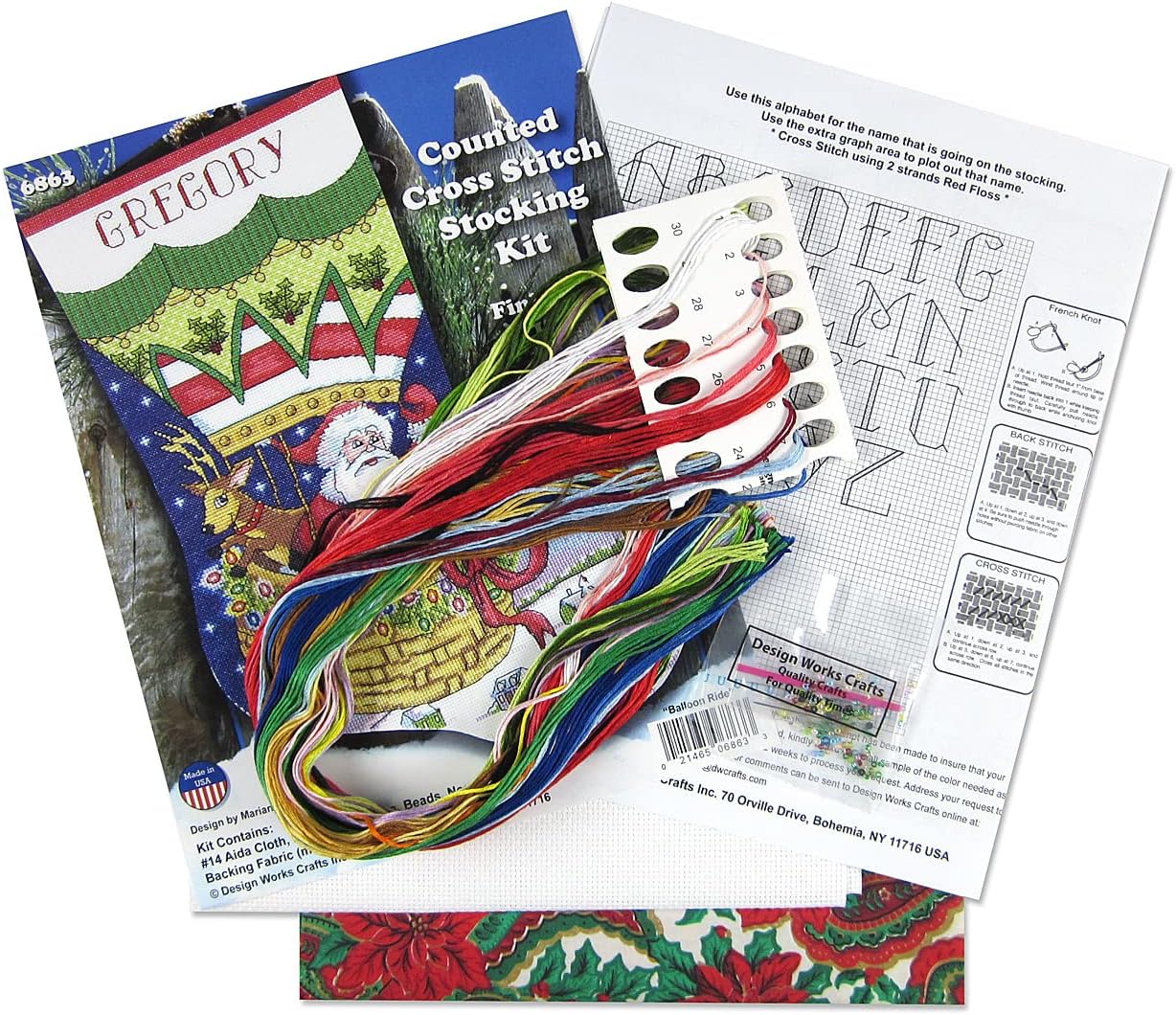 Design Works Crafts Balloon Ride Counted Cross Stitch Stocking Kit