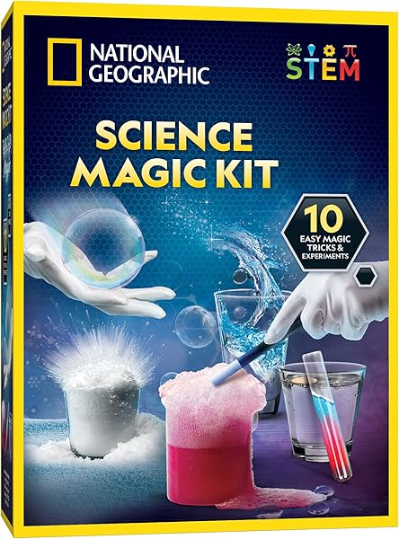Blue Marble National Geographic Magic Chemistry Set – Science Kit for Kids with 10 Amazing Magic Tricks, STEM Projects and Science Experiments, Science Toys, Great Gift for Boys and Girls 8-12