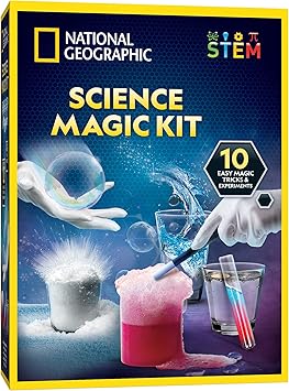 Blue Marble National Geographic Magic Chemistry Set – Science Kit for Kids with 10 Amazing Magic Tricks, STEM Projects and Science Experiments, Science Toys, Great Gift for Boys and Girls 8-12