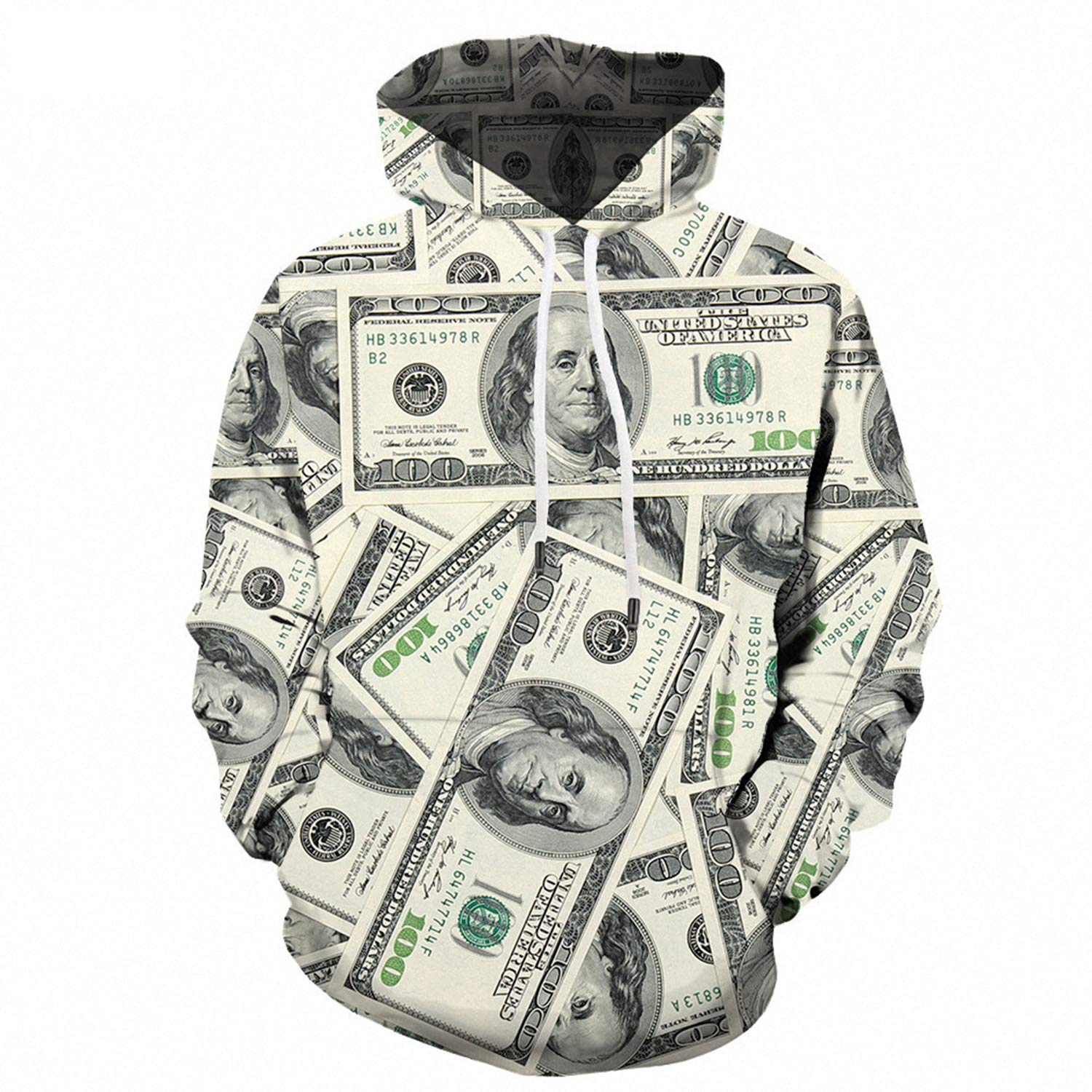 Money print hoodie Clearance
