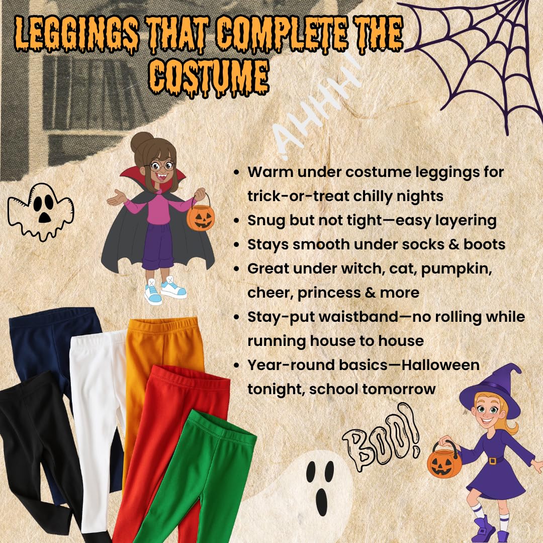 Popular Leggings para niñas, Longitud al Tobillo, Leggings cómodos para niñas. Medias de algodón sin pies, suavidad y transpirabilidad.