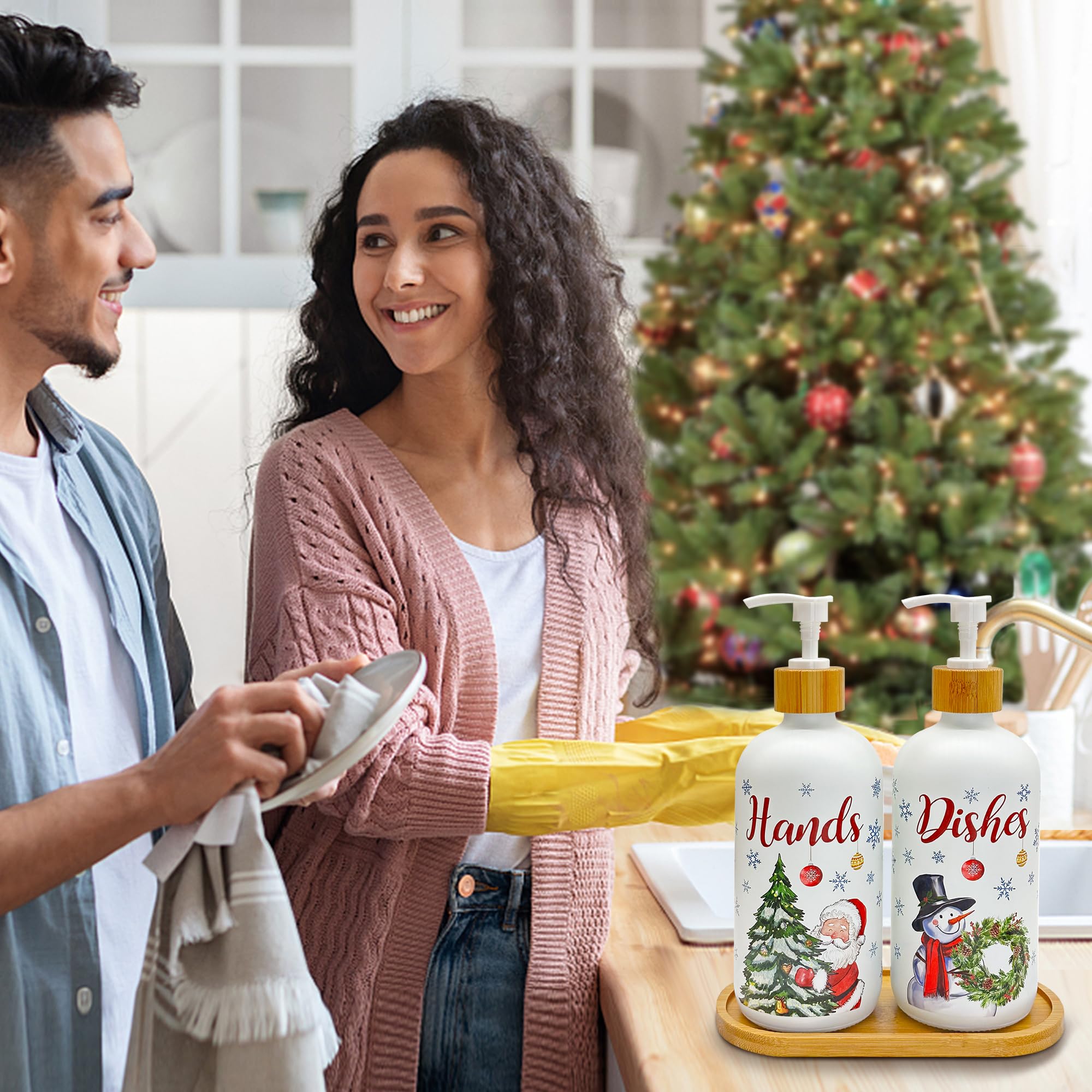 Produktbild von Seifenspender Weihnachten, Duschgel Spender, Weihnachtsmann