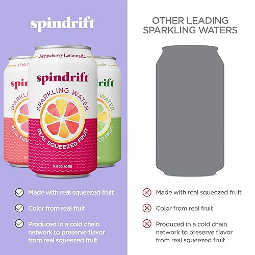 Miniatura 3 de Spindrift Lemonade 3 sabores variados paquete de 20