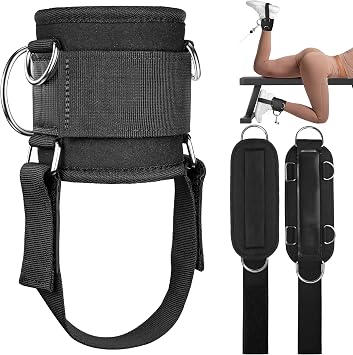 Ankle Strap Compatible with Tonal Machine, Kick Back Ankle Straps for Smart Home Gym, Cable Machine Attachment with Multi-Angle Adjustment, Extra Strap for Foot Support, Heavy-Duty