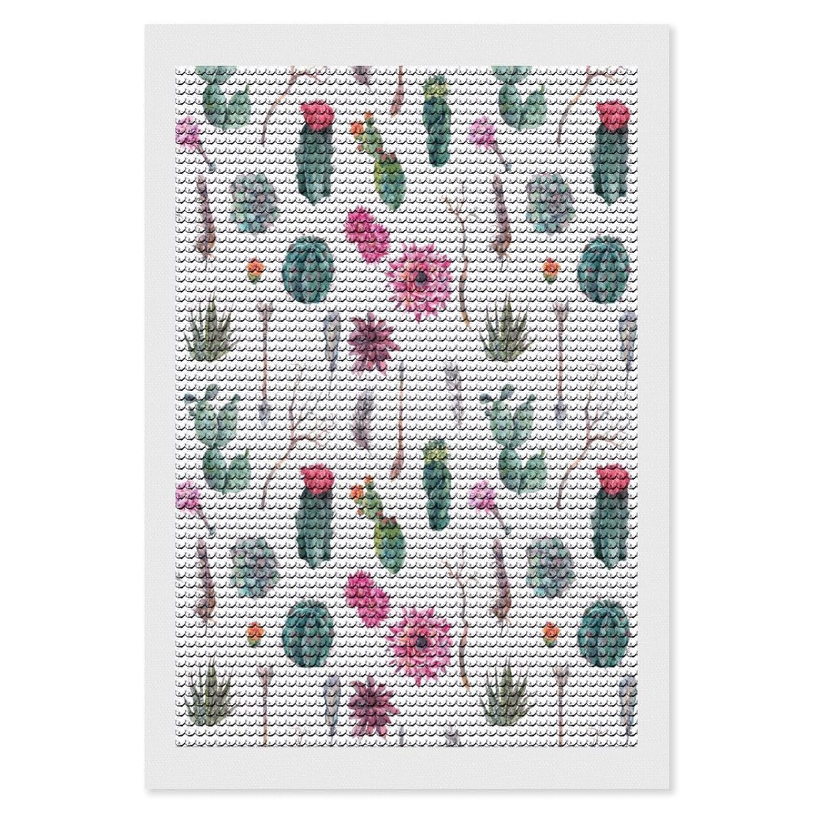 Nclqvjxzkhw Style Cactus Decor Diamond Art Painting For Adult Round Diamonds Pictures Arts Crafts Home Wall Decor 8"X12"