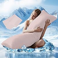 Vista 17 de DOWNCOOL Almohada de cuerpo completo de lujo con funda de fibra - Almohada corporal ultra suave para dormir - Almohada de cama larga transpirable