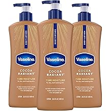 Vaseline Intensive Care Body Lotion Cocoa Radiant 3 count for Dry Skin Lotion Made with Ultra-Hydrating Lipids and Pure Cocoa Butter for a Long-Lasting, Radiant Glow 20.3 Oz