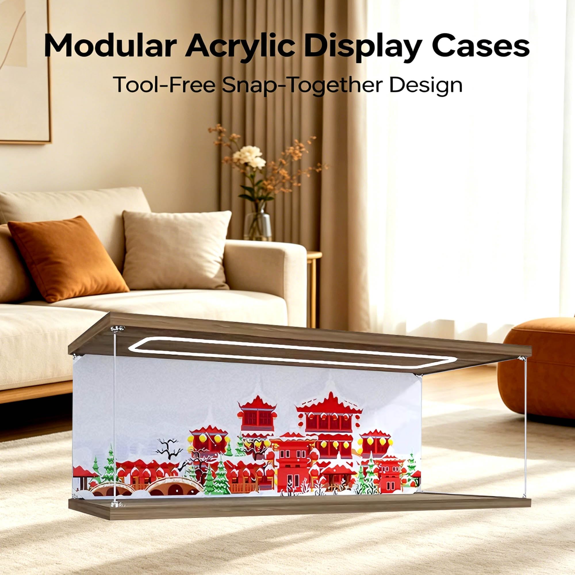 Vitrine compatible avec les ensembles Le-go 80106+80107 (Lightbox 2)