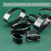 Vista 7 de SUPERDANT Herramientas elípticas de perforación de cuero, troqueladora, molde de corte, juego de troqueles de acero de alto carbono, herramienta