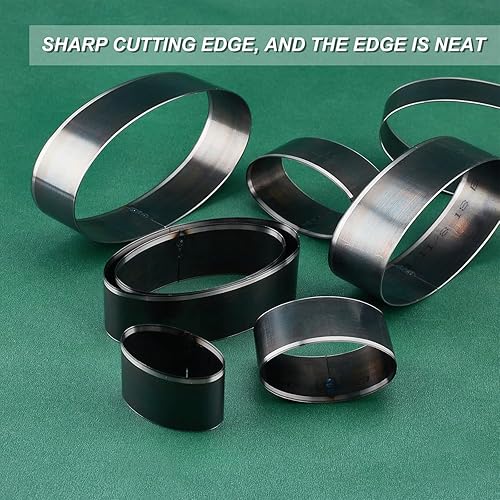 Miniatura 7 de SUPERDANT Herramientas elípticas de perforación de cuero, troqueladora, molde de corte, juego de troqueles de acero de alto carbono, herramienta de