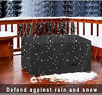 Vista 5 de NettyPro Funda rectangular para mesa auxiliar de patio, impermeable, para muebles de exterior, pequeña, rectangular, 36 x 22 x 18 pulgadas