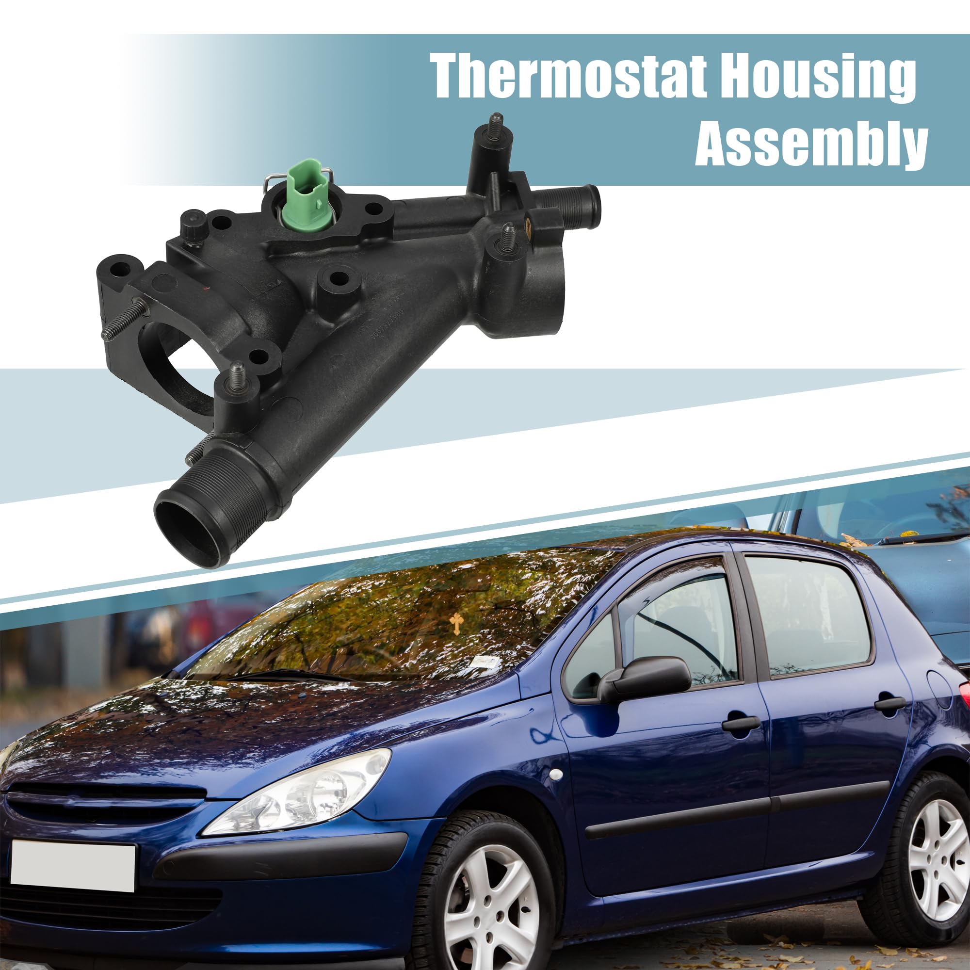 QUARKZMAN Alloggiamento termostato del liquido di raffreddamento del motore No.1338AV per Peugeot 307