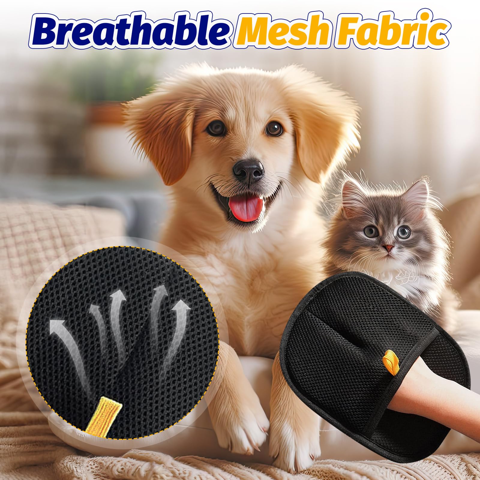 NECXON 2 Pcs Pet Hair Removal Glove - Image 3