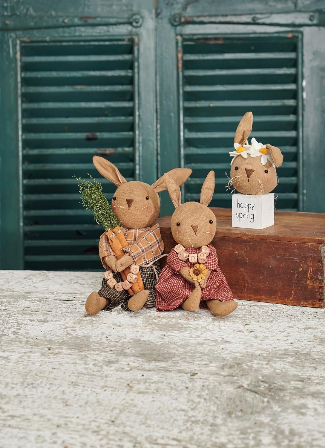 Primitives by Kathy Collectible Seasonal Figurine - Bloom Bunny image 3