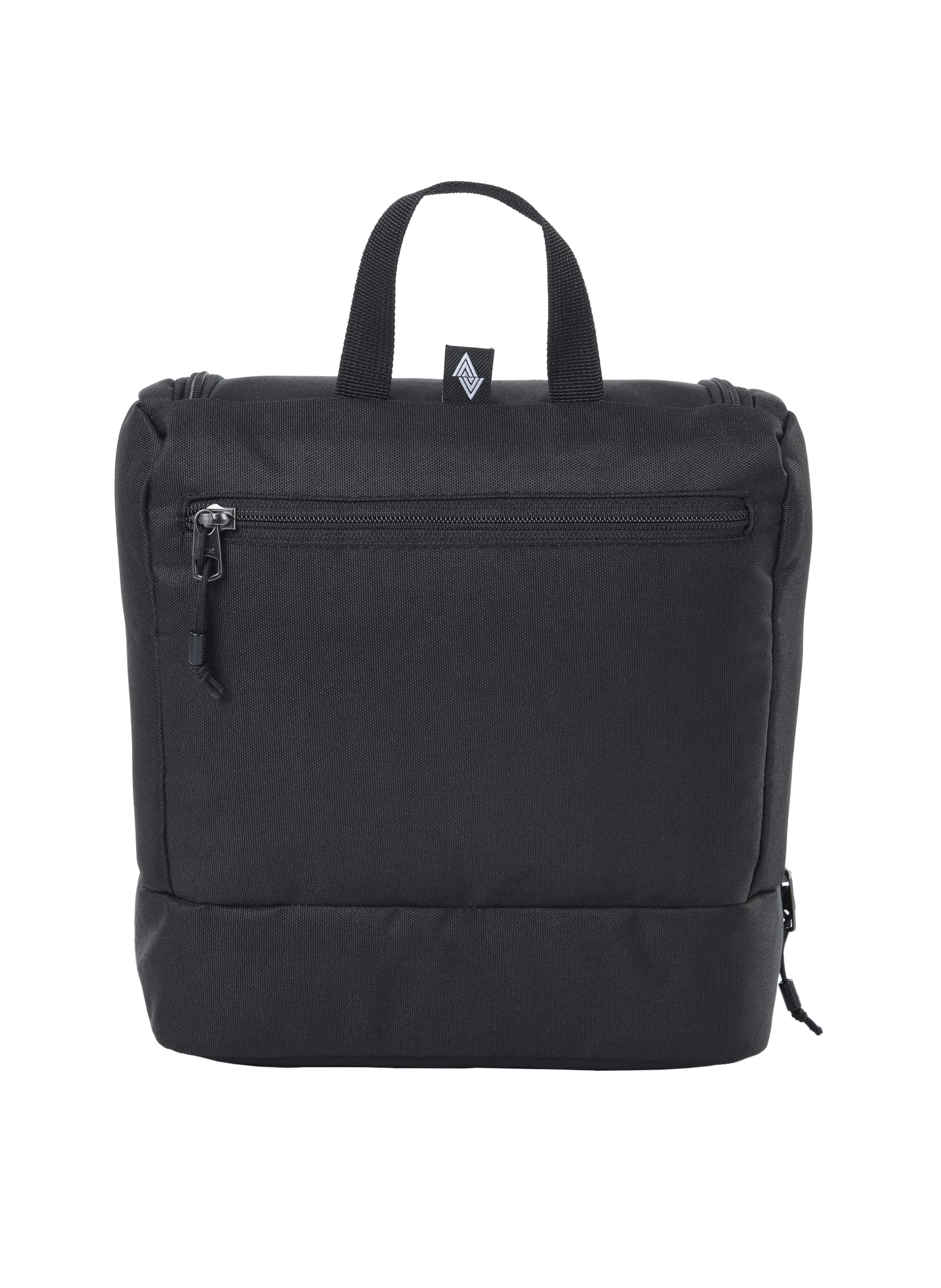 Travel Kit - Bolsa de Aseo con Compartimento Inferior para Colgar, con Muchos Compartimentos de Almacenamiento, 25 x 24 x 11 cm, Negro auténtico, 25x24x11 cm, Kit de Viaje
