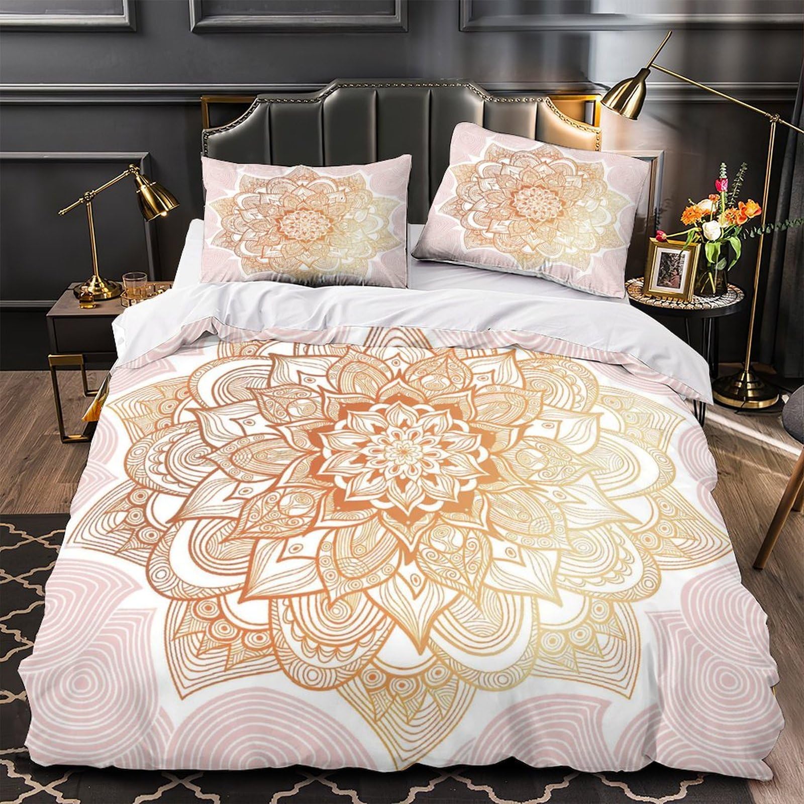 Housse de couette mandala minimaliste pour transformer la chambre en cocon
