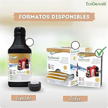 EcoDescalk Descalcificador Ecológico 4 Sobres Monodosis. Limpiador para Cafeteras 100% Natural. Descalcificador en Polvo para Máquinas de Café de Todas las Marcas. 4 Descalcificaciones.2