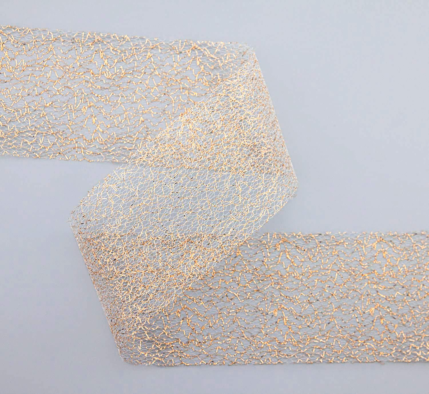 Nastro decorativo LUX oro lucido, 20 m x 15 mm, nastro per regali, con filo metallico, per Natale, metallo con bordo lucido, elegante nastro metallico