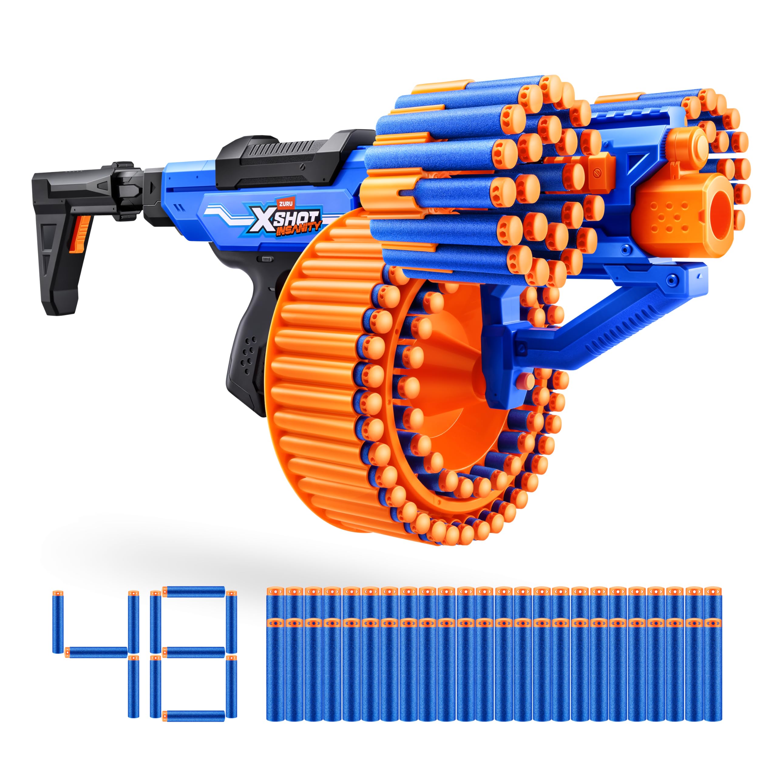 XSHOT Insanity Blitz Hammer (48 Darts) By ZURU