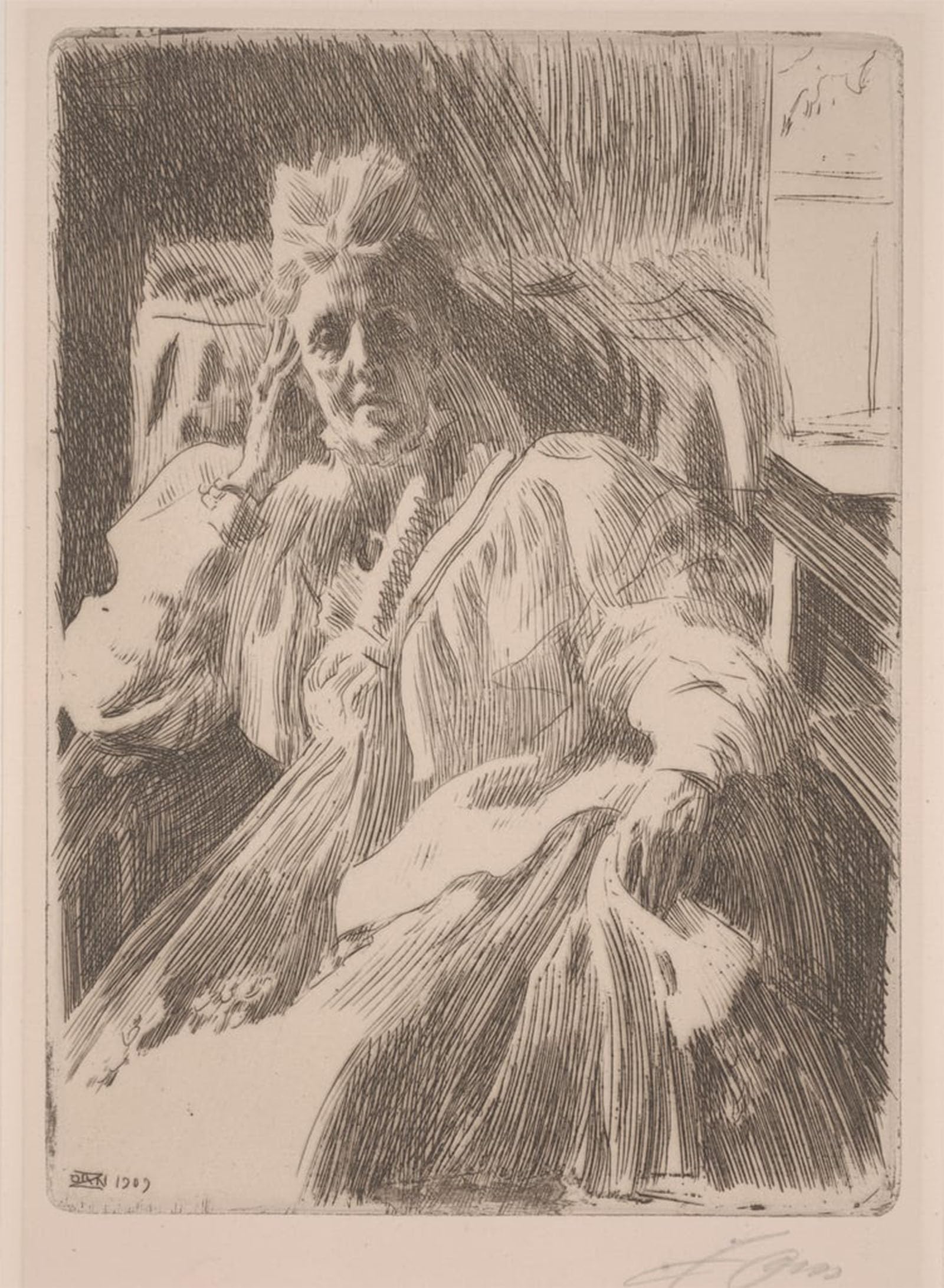 ARTXLXXBN Famous Painting Canvas Artwork Graffiti Print Queen Sophia of Sweden by Anders Leonard Zorn Portrait Canvas Image for Home Decor 60x90cm