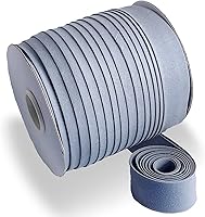 Vista 13 de Cinta al bies de doble pliegue de 1/2 pulgada, cinta al bies de doble pliegue de 55 yardas, carrete continuo a granel para coser ropa, acolchado