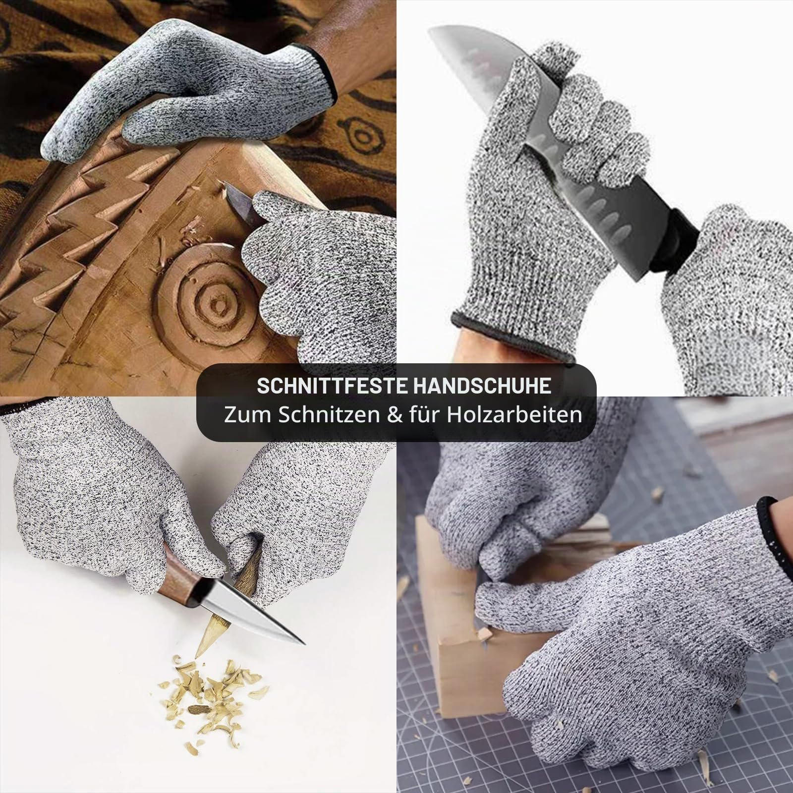 Schnitzwerkzeug, 15 Set of Holzschnitzwerkzeug Deluxe Schnitzset Kinder, Schnitzmesser Erwachsene enthalten Schnitzmesser, Tranchiermesser, Handschuhe, Poliermittel, Ledertasche