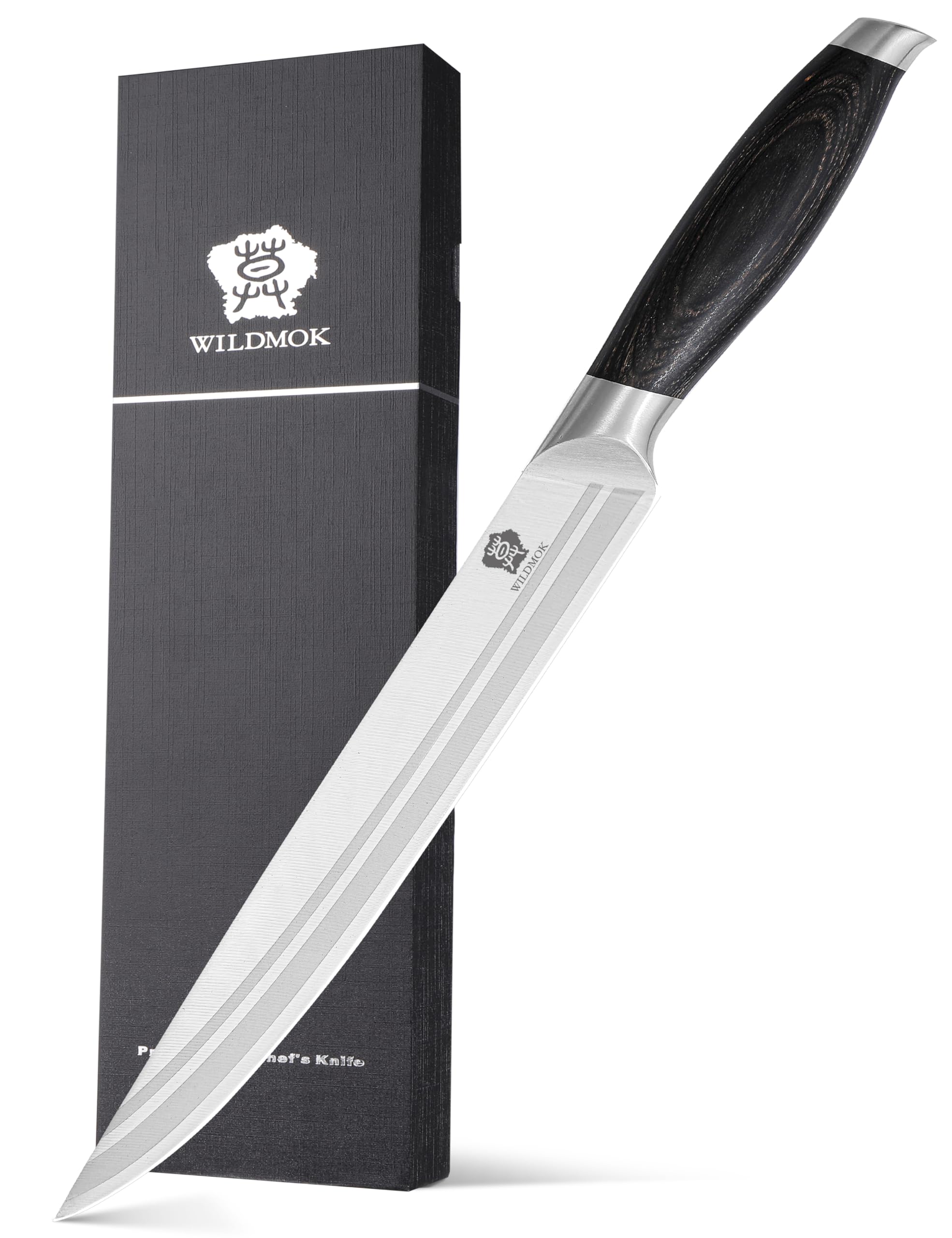 WILDMOK Coltello intagliato 20,5 cm, coltello da taglio della carne, coltello da barbecue in acciaio inossidabile tedesco con manico ergonomico, regali imballati