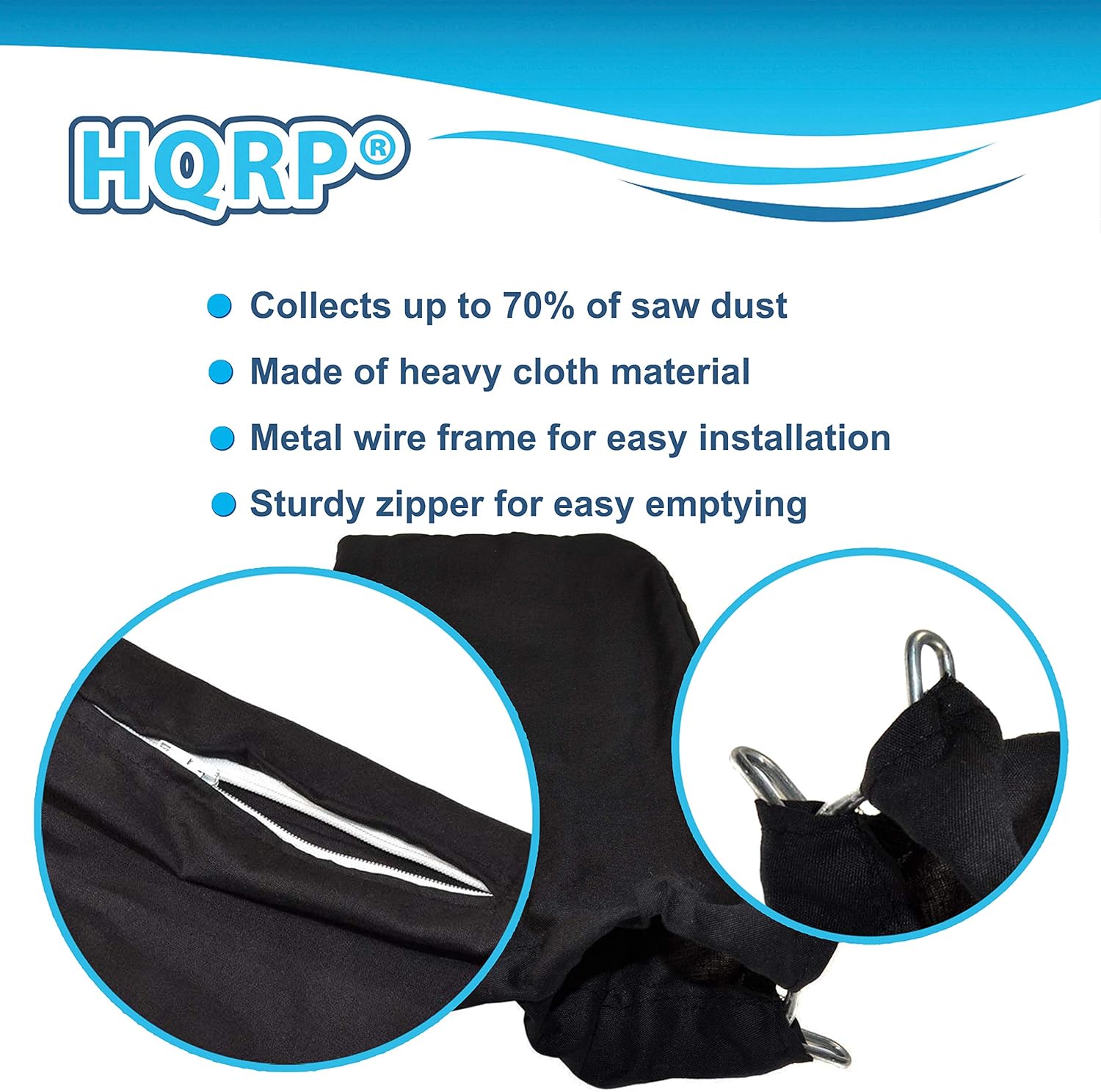 HQRP Dust Bag compatible with Metabo Hitachi C10FA C10FB C15FB C10FCB C10FCE C10FCE2 C10FCG C10FCH C10FCH2 C10FS C10FSB C10FSH 10-inch Miter Saws