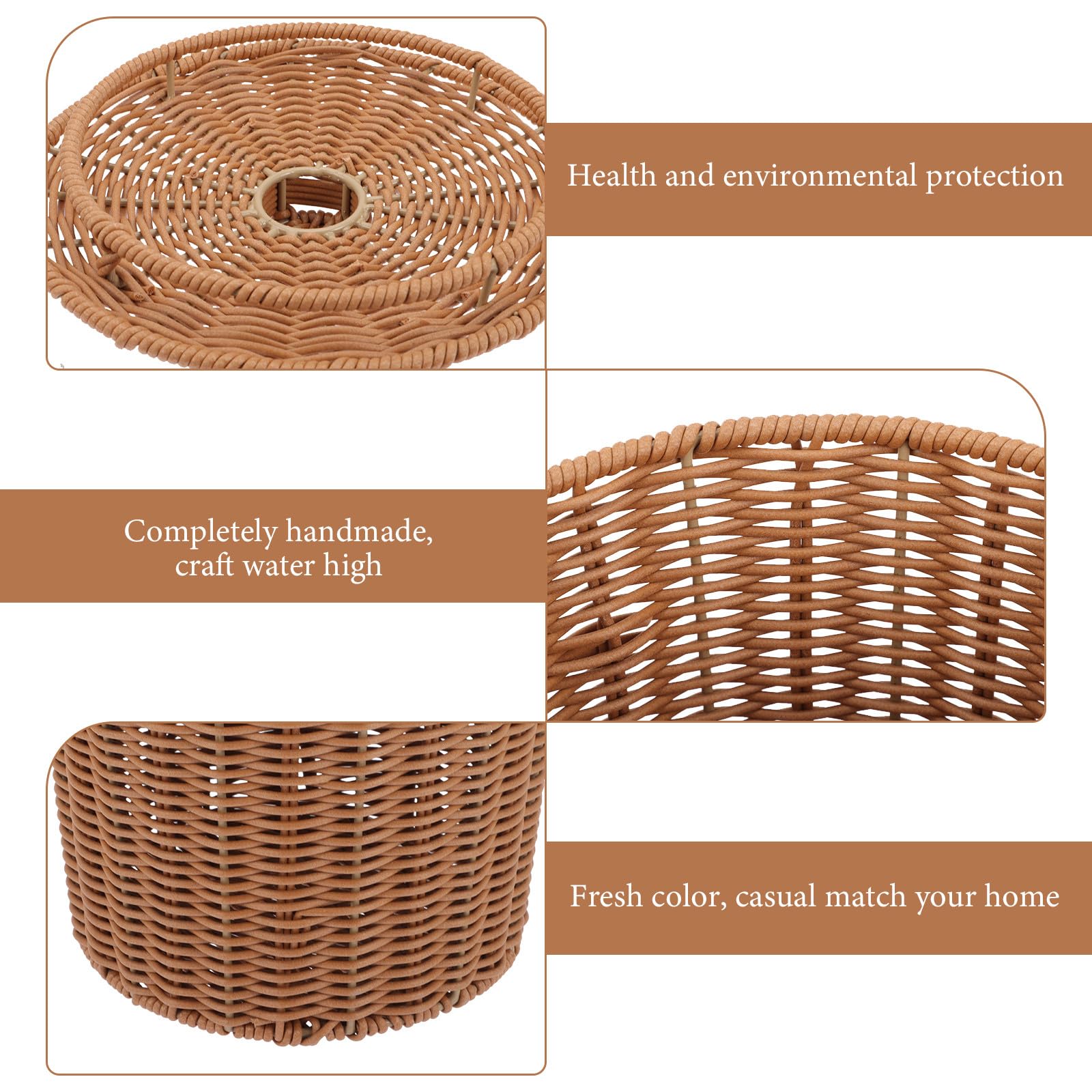 Organizador del Hogar Tapa de Plástico, Cesta Pequeña para Almacenamiento de Ropa y Basura, para Baños y Cocinas