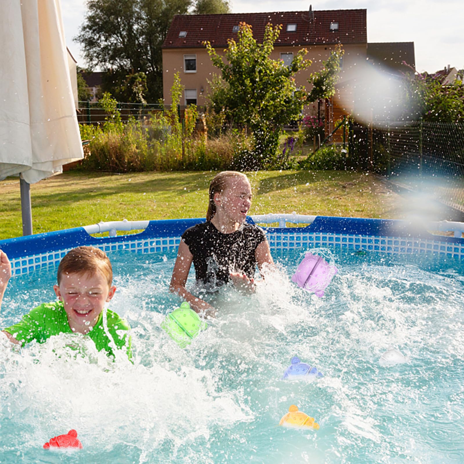 Palloncini Acqua Riutilizzabili In Silicone – 6 Pezzi Per Bambini E Adulti, Gavettoni Autosigillanti Per Battaglie In Piscina, Spiaggia E Giardino, Facili Da Riempire