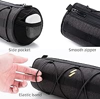 Vista 8 de ROCKBROS - Bolsa para manillar de bicicleta pequeña, bolsa de barra de bicicleta práctica, bolsas delanteras de bicicleta, bolsa de almacenamiento