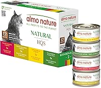 Vista 10 de Almo Nature: HQS Natural Cat Pack 2 – (12) latas de 2.47 onzas, comida húmeda para gatos adultos – 3 cada uno: atún atlántico, caballa, trucha