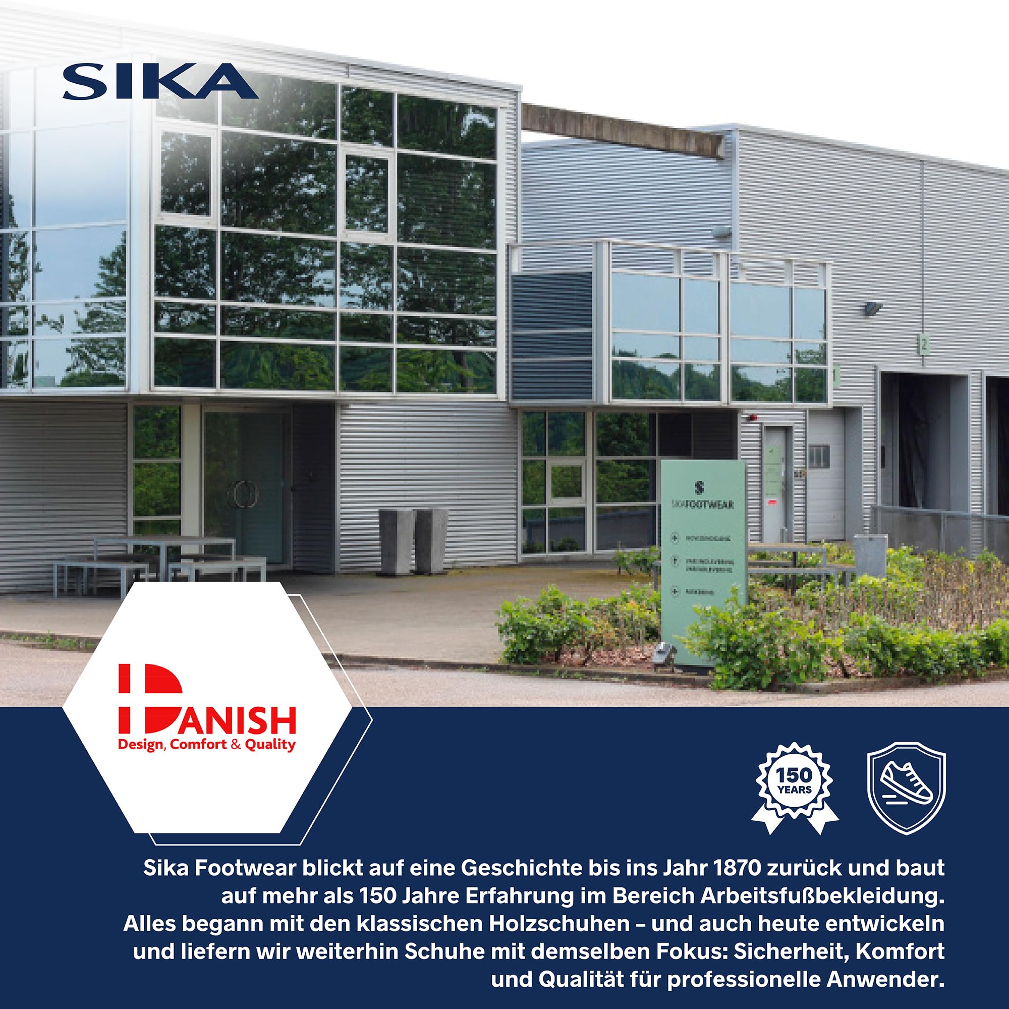 SIKA Unisex-Sicherheitsclog, rutschfeste PU-Sohle, Permair-Leder, stoßdämpfende Laufsohle, ESD-geprüft, waschbare Innensohle, professionelle Arbeitsschuhe für die Lebensmittel- und Medizinbranche