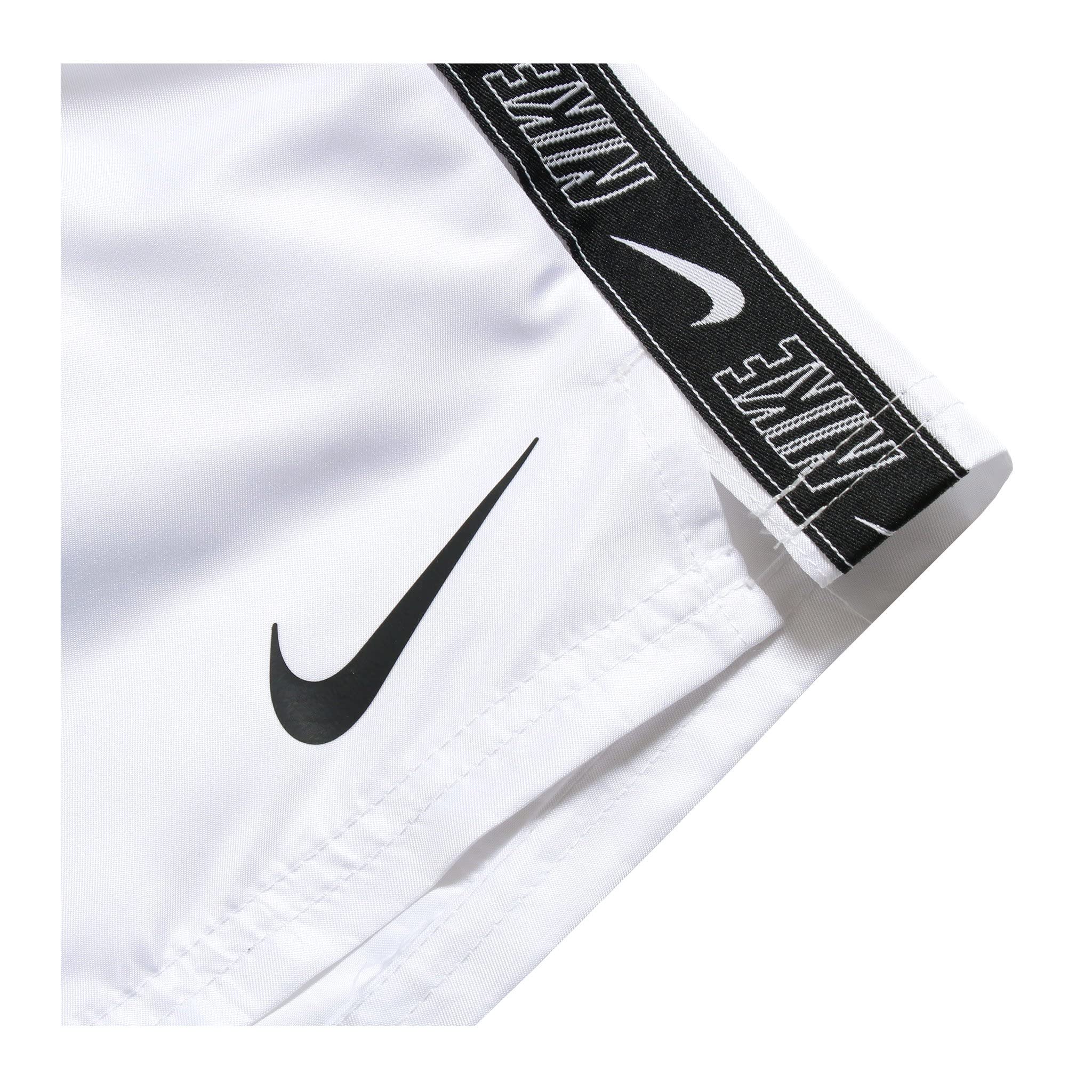 nike air logo tape shorts white
