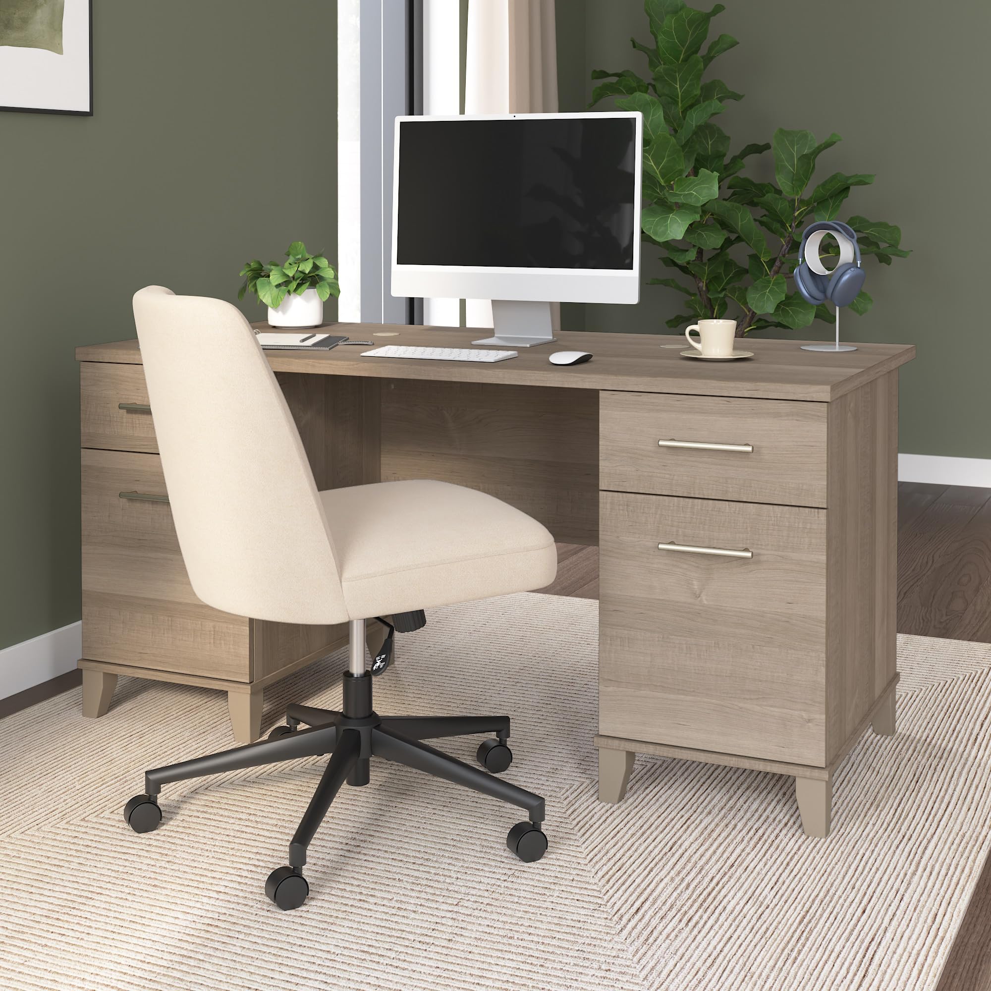 Amazon.com: Bush Home 60-Inch Office Desk with Drawers, Computer