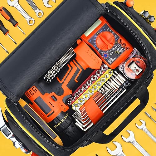 Miniatura 5 de Jjring Bolsa de herramientas de 2.0 Gen con 3 fundas extraíbles, doble capa y bolsa de herramientas de gran capacidad, organizador de múltiples