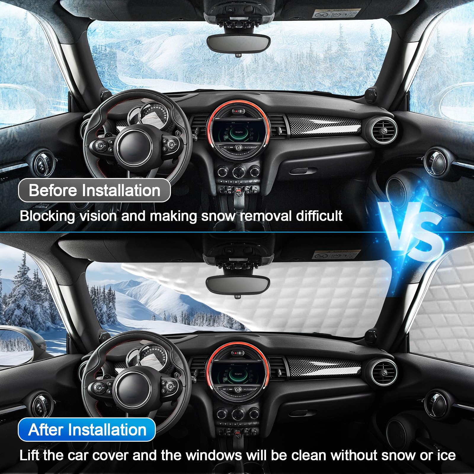 Telo Auto Antigrandine Compatibile con Peugeot 308 2007-2025, Opaltool Telo Copriauto Antigrandine con Ganci, Striscia Riflettente e Cappucci per le Orecchie