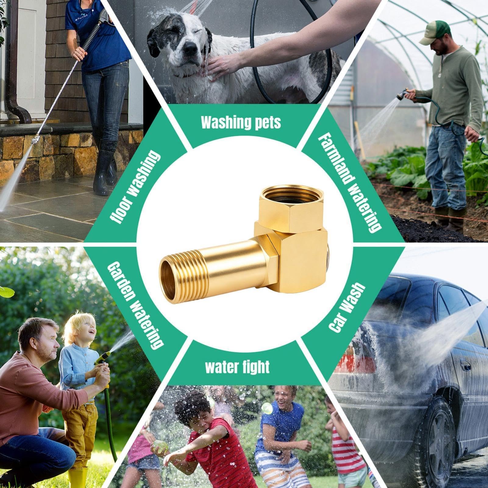 Zestaw szybkozłączki do węża ogrodowego, do zraszaczy, basenów, mycia, podlewania, kempingu, zestaw adapterów do węża Easy Connect