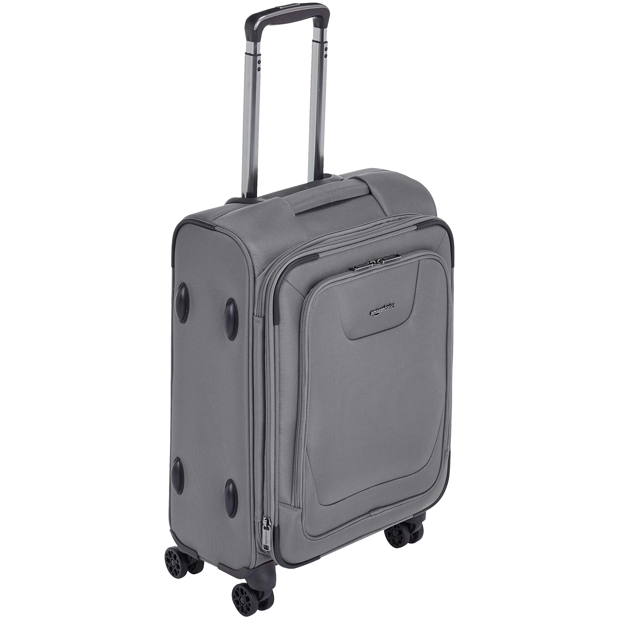 Photo 1 of Amazon Basics Expandable Softside Carry-On Spinner Luggage Suitcase With TSA Lock And Wheels - 23 Inch, Grey Grey 23-inch Suitcase
