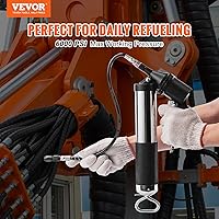 Vista 2 de VEVOR Pistola de engrase, pistola de engrase operada por aire de 6000 PSI, pistola de engrase neumática resistente con carga de 14 onzas, manguera
