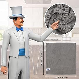 MR.SIGA Microfiber Cleaning Cloth, Pack of 6, Size: 13.8 x 15.7